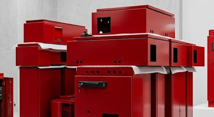 قطعات فلزی صنعتی پوشش داده شده با رنگ پودری الکترواستاتیک با دوام